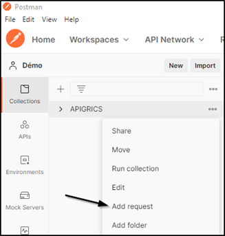 Postman - Ajouter une requête