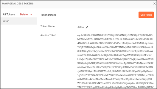 Postman - Récupération du jeton